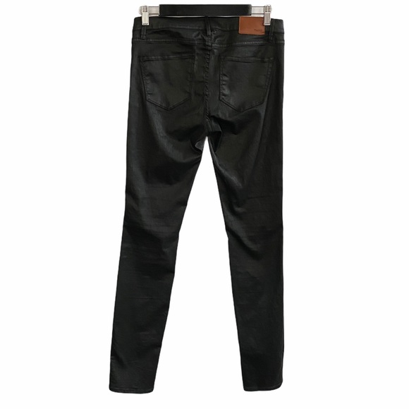 Madewell Skinny Skinny Black Waxed Jean SZ 27 - Picture 4 of 11